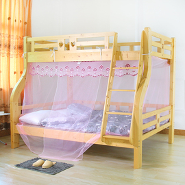 蚊帐子母床下铺1.5米梯形双层床1.2m高低儿童1.35家用上下床1.8床