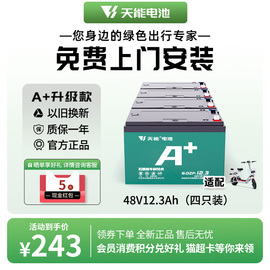 天能电池a+48v12ah电动车石墨，烯电池二轮三轮车电瓶车铅酸蓄电池