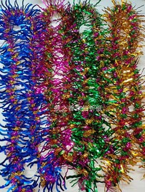 圣诞新年装饰品彩色花，线条花彩带中秋花篮，配件布置环境拉花