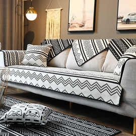 沙发盖布通用双面沙发垫四季防滑高档坐垫棉麻套罩北欧简约沙发巾