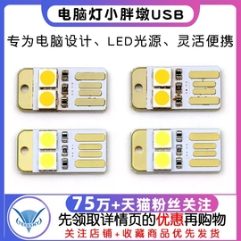 USB灯 电脑灯小胖墩USB led灯 光源 电脑键盘灯电源 双面插