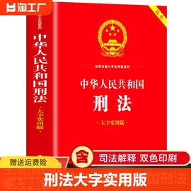 正版中华人民共和国刑法大字实用版 双色版 法律法规刑法法条司法解释法律工具书籍 法律出版社 法律汇编法律法规书籍