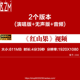 红山果配乐 少儿民族舞蹈儿童中国舞LED大屏幕背景 高清视频素材