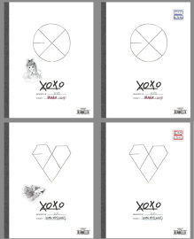 正版exo-m+k狼与美女xoxo中韩，双专辑正规一辑2cd写真集小卡大海报