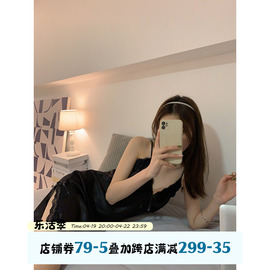 馨帮帮homedress2023夏季法式性感蕾丝吊带睡裙，雪纺睡衣女