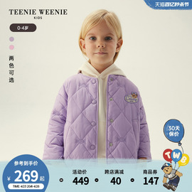 TeenieWeenie Kids小熊童装23年款秋冬女宝宝糖果色棉服外套