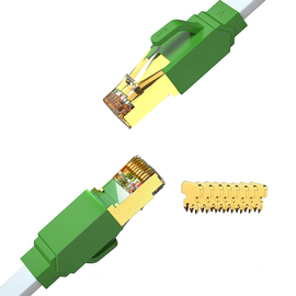 又见天花板！镀金头！8类万兆扁平网线电脑纯铜铝箔屏蔽高速稳定