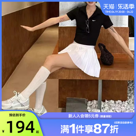 nike耐克夏季女子，运动休闲翻领短袖t恤法雅dv7885-010