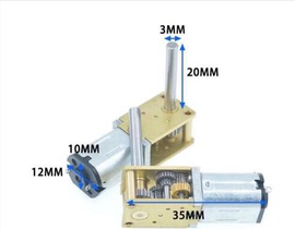 卧式N20减速马达智能小车3V6V12V微型直流齿轮减速电机低速小电机