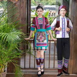 侗族服装女贵州少数民族演出服苗族舞蹈服刺绣款成人男女装