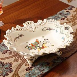 大号奢华陶瓷水果盘套装创意客厅果盆现代欧式果盘三件套茶几摆件