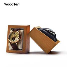 木世实木手表收纳盒无盖原木复古手表展示盒日用桌面展示手表木盒