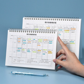 可立周计划本自律打卡神器日历记事本每周计划，表时间管理效率手册，台历学生每日计划表学习工作日程记录备忘录