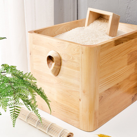 实木米桶防虫防潮密封米缸储米面箱家用香柏木装米桶20斤10斤