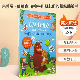 朱莉娅·唐纳森咕噜牛和朋友们，的超级贴纸书juliadonaldsonthegruffaloand，friendssuperstickerbook2-6岁儿童平装