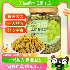 新边界(新边界)无核白，葡萄干500g新疆特产零食，果干非特级免洗超大提子干