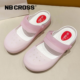 NB CROSS2024夏季果冻鞋防滑女士海边凉拖鞋沙滩洞洞鞋