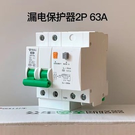 公牛63a空气开关带漏电保护器32a空调热水器家用2p断路器漏保空开