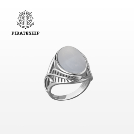 PIRATESHIP/海盗船银饰925银白玉髓戒指商场同款银戒指女饰品个性