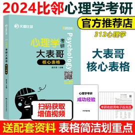 新版文都 2024心理学考研大表哥 核心表格 心理学考研教材 比邻学堂 迷死他赵  赵云龙考研心理学考点背诵学硕312专硕347