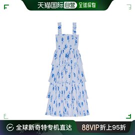 香港直邮潮奢 GANNI 甘尼 女士 荷叶边罩衫连衣裙 F9145