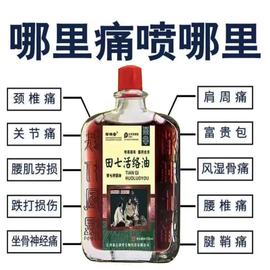 田七活络油腰酸腿疼颈肩痛跌打损伤舒筋活血消肿止痛按摩药油