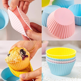 硅胶马芬杯蛋糕杯小蛋糕米糕模具发糕钵仔糕宝宝辅食蒸糕烘焙工具