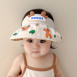 宝宝防晒帽夏季空顶帽遮阳帽，婴儿帽子儿童太阳帽沙滩婴幼儿渔夫帽