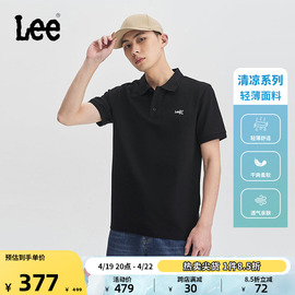 Lee24春夏标准印花索罗娜凉感男翻领短袖polo衫LMT008138205