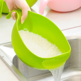 米器洗米筛漏塑料米盆篮厨房用品沥水篮洗菜篮子洗菜盆