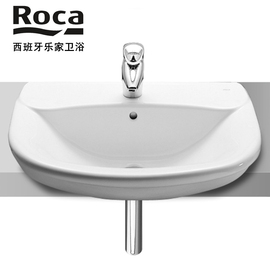 roca乐家吉拉达，半嵌入式洗脸盆327467000单孔陶瓷台盆半台盆56cm