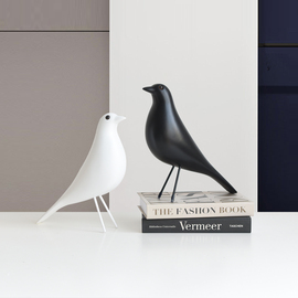 北欧风客厅玄关电视柜样板间软，装饰品现代简约几何，创意黑小鸟摆件