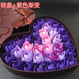 川崎玫瑰34朵纸玫瑰手工，折纸玫瑰礼盒成品，diy手揉纸花材料包
