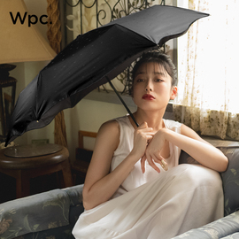 wpc.2024弯钩伞防晒伞高颜值公主风遮阳伞晴雨，两用折叠太阳伞