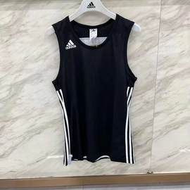 ADIDAS/阿迪达斯男子黑白双面穿篮球健身运动无袖背心T恤 DX6385