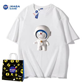 NASA GAMEYB联名直播2024纯棉短袖t恤男女潮牌上衣情侣装