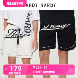 HARDY HARDY2023夏季宽松刺绣字母短裤运动五分裤情侣沙滩裤