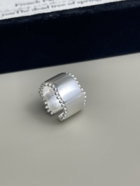 韩国东大门s925纯银，重工宽面戒指时尚高级轻奢款戒指食指戒指