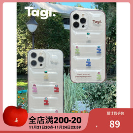 tagi.《i》想象鼓鼓swar*vski水钻tpu全包精孔iphone羽绒服手机壳