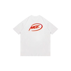 NICEID字母印花运动美式街头宽松夏季纯棉圆领套头短袖T恤