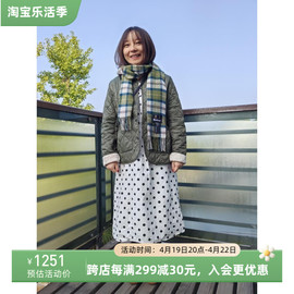 上海barbourdeveron经典加绒加厚羊羔绒，菱格棉服女士棉衣