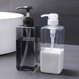 创意透明按压式乳液瓶，800ml洗手液洗发水瓶子洗洁精沐浴露分装瓶