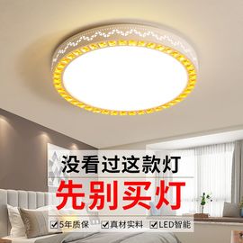 led吸顶灯温馨浪漫 创意主卧室灯饰客厅简约现代圆形儿童房间灯具