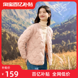 雅鹿轻薄款羽绒，内胆2024年羽绒服女短款内搭薄款粉色保暖外套