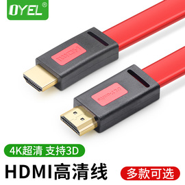 HDMI高清线 1.4版扁平hdmi线 3d数据线电脑电视连接线2米5米10米