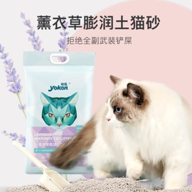 怡亲薰衣草天然膨润土去味吸水除臭吸味结团猫砂10kg猫厕所