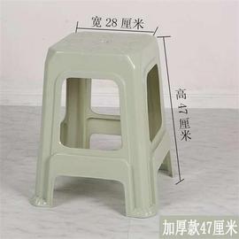 珠江塑料凳子加厚塑料凳子靠背餐厅胶登子塑料加厚塑凳子家用凳子