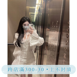 viola 清纯白莲花2022夏季 白色棉吊带连衣裙+公主袖开衫套装