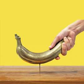 日本同款钢铁香蕉锤子 给香蕉赋予力量创意铁锤实心连体大锤子