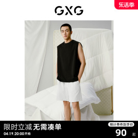 gxg男士背心夏季运动休闲可外穿坎肩短袖t恤上衣男2024夏季